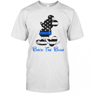 Mickey Mouse Back The Blue American Flag T-Shirt